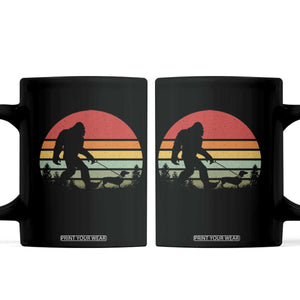 Retro Bigfoot Walking Dachshund Coffee Mug Funny Doxie Wiener Dog Walker Vintage 70s 80s TS10 Black Print Your Wear