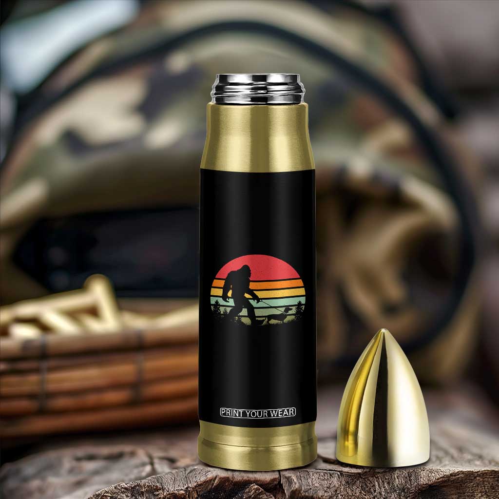 Retro Bigfoot Walking Dachshund Bullet Tumbler Funny Doxie Wiener Dog Walker Vintage 70s 80s TS10 Print Your Wear