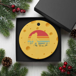 Retro Bigfoot Walking Dachshund Ceramic Ornament Funny Doxie Wiener Dog Walker Vintage 70s 80s TS10 1pc Yellow Cheese Print Your Wear