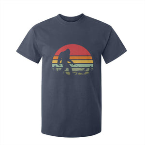 Retro Bigfoot Walking Dachshund T Shirt For Kid Funny Doxie Wiener Dog Walker Vintage 70s 80s TS10 Navy Print Your Wear