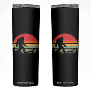 Retro Bigfoot Walking Dachshund Skinny Tumbler Funny Doxie Wiener Dog Walker Vintage 70s 80s TS10 Black Print Your Wear