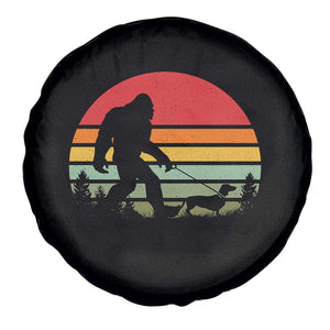 Retro Bigfoot Walking Dachshund Spare Tire Cover Funny Doxie Wiener Dog Walker Vintage 70s 80s TS10 Print Your Wear