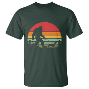 Retro Bigfoot Walking Dachshund T Shirt Funny Doxie Wiener Dog Walker Vintage 70s 80s TS10 Dark Forest Green Print Your Wear