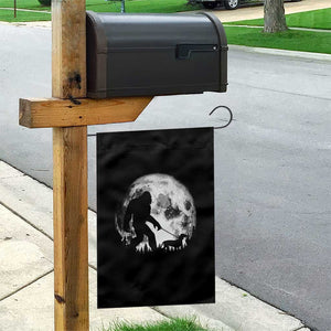 Bigfoot Walking Dachshund Garden Flag Funny Doxie Wiener Sasquatch Night Stroll Full Moon TS10 Print Your Wear