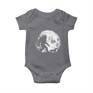 Bigfoot Walking Dachshund Baby Onesie Funny Doxie Wiener Sasquatch Night Stroll Full Moon TS10 Charcoal Print Your Wear