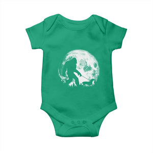 Bigfoot Walking Dachshund Baby Onesie Funny Doxie Wiener Sasquatch Night Stroll Full Moon TS10 Irish Green Print Your Wear