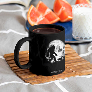 Bigfoot Walking Dachshund Coffee Mug Funny Doxie Wiener Sasquatch Night Stroll Full Moon TS10 Print Your Wear