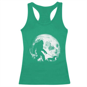 Bigfoot Walking Dachshund Racerback Tank Top Funny Doxie Wiener Sasquatch Night Stroll Full Moon TS10 Irish Green Print Your Wear