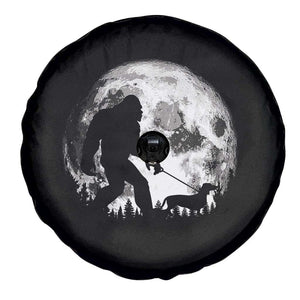 Bigfoot Walking Dachshund Spare Tire Cover Funny Doxie Wiener Sasquatch Night Stroll Full Moon TS10 Print Your Wear