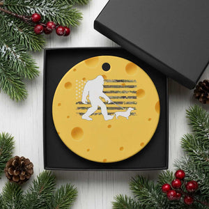 Bigfoot Walking Dachshund Ceramic Ornament Sasquatch Camo American Flag USA Military Patriotic TS10 1pc Yellow Cheese Print Your Wear