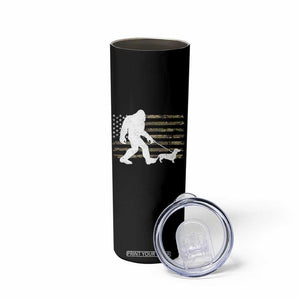 Bigfoot Walking Dachshund Skinny Tumbler Sasquatch Camo American Flag USA Military Patriotic TS10 Print Your Wear