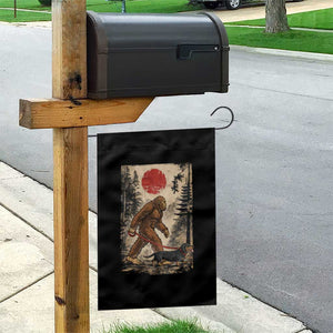 Bigfoot Dachshund Lovers Garden Flag Japanese Vintage Graphic Ukiyo-e Art Sasquatch Wiener Dog Gift TS10 Print Your Wear