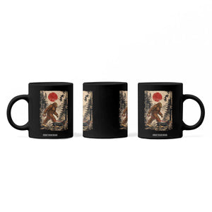 Bigfoot Dachshund Lovers Coffee Mug Japanese Vintage Graphic Ukiyo-e Art Sasquatch Wiener Dog Gift TS10 Print Your Wear