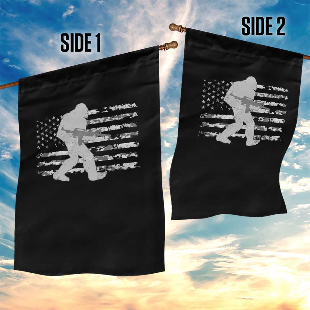 Bigfoot Gun Owner Garden Flag Camo US American Flag Sasquatch Rifle TS10 Print Your Wear