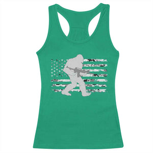 Bigfoot Gun Owner Racerback Tank Top Camo US American Flag Sasquatch Rifle TS10 Irish Green Print Your Wear