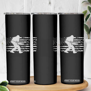 Bigfoot Gun Owner Skinny Tumbler Camo US American Flag Sasquatch Rifle TS10 Print Your Wear