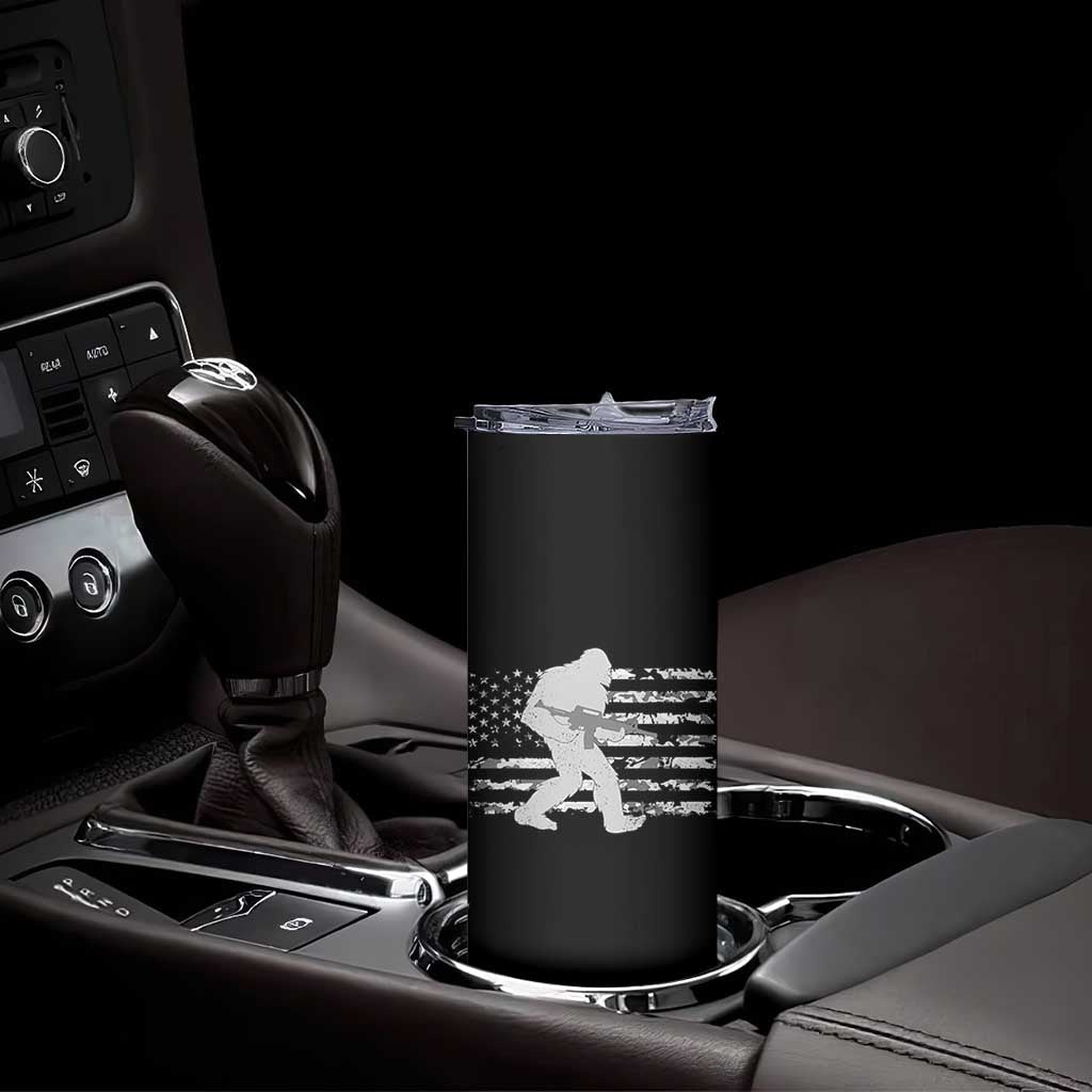 Bigfoot Gun Owner Skinny Tumbler Camo US American Flag Sasquatch Rifle TS10 Print Your Wear