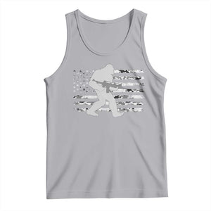 Bigfoot Gun Owner Tank Top Camo US American Flag Sasquatch Rifle TS10 Athletic Heather Print Your Wear
