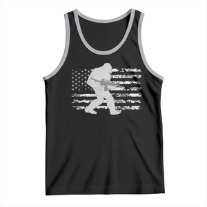 Bigfoot Gun Owner Tank Top Camo US American Flag Sasquatch Rifle TS10 Black Athletic Heather Print Your Wear