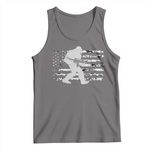 Bigfoot Gun Owner Tank Top Camo US American Flag Sasquatch Rifle TS10 Deep Heather Print Your Wear