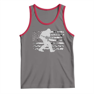 Bigfoot Gun Owner Tank Top Camo US American Flag Sasquatch Rifle TS10 Deep Heather Red Print Your Wear
