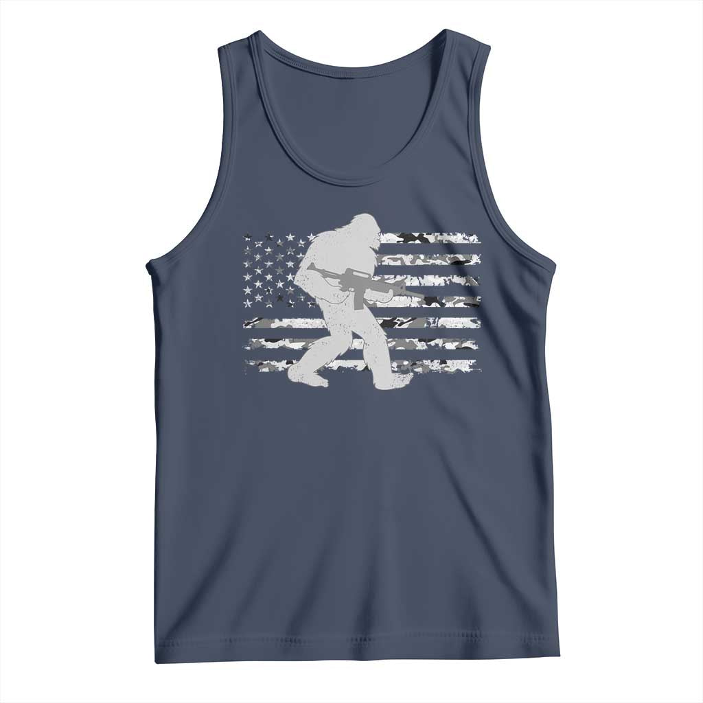 Bigfoot Gun Owner Tank Top Camo US American Flag Sasquatch Rifle TS10 Navy Print Your Wear