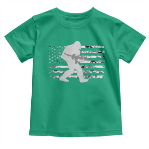 Bigfoot Gun Owner Toddler T Shirt Camo US American Flag Sasquatch Rifle TS10 Irish Green Print Your Wear