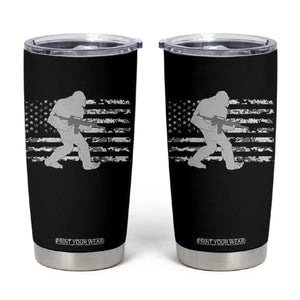 Bigfoot Gun Owner Tumbler Cup Camo US American Flag Sasquatch Rifle TS10 Black Print Your Wear