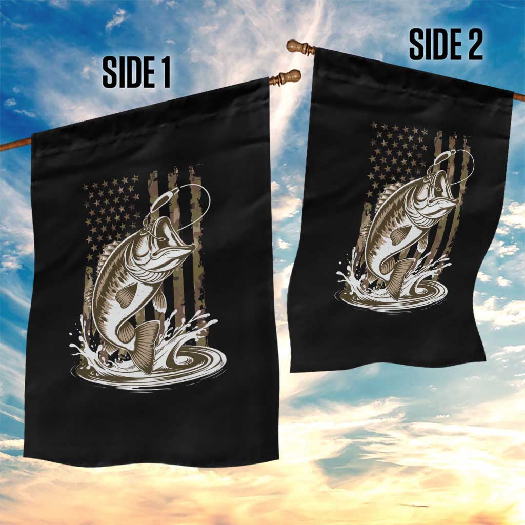 Fishing Camo Garden Flag Bass Fish American Flag Boy Men Fisherman Gift TS10 Print Your Wear