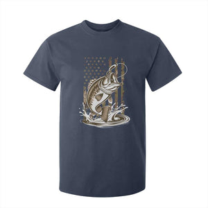 Fishing Camo T Shirt For Kid Bass Fish American Flag Boy Men Fisherman Gift TS10 Navy Print Your Wear