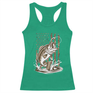 Fishing Camo Racerback Tank Top Bass Fish American Flag Boy Men Fisherman Gift TS10 Irish Green Print Your Wear