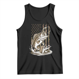 Fishing Camo Tank Top Bass Fish American Flag Boy Men Fisherman Gift TS10 Black Print Your Wear