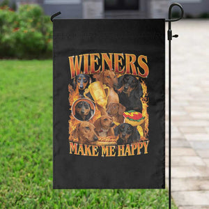 Funny Wiener Dog Garden Flag Vintage Bootleg Gift For Dachshund Lover TS10 Print Your Wear