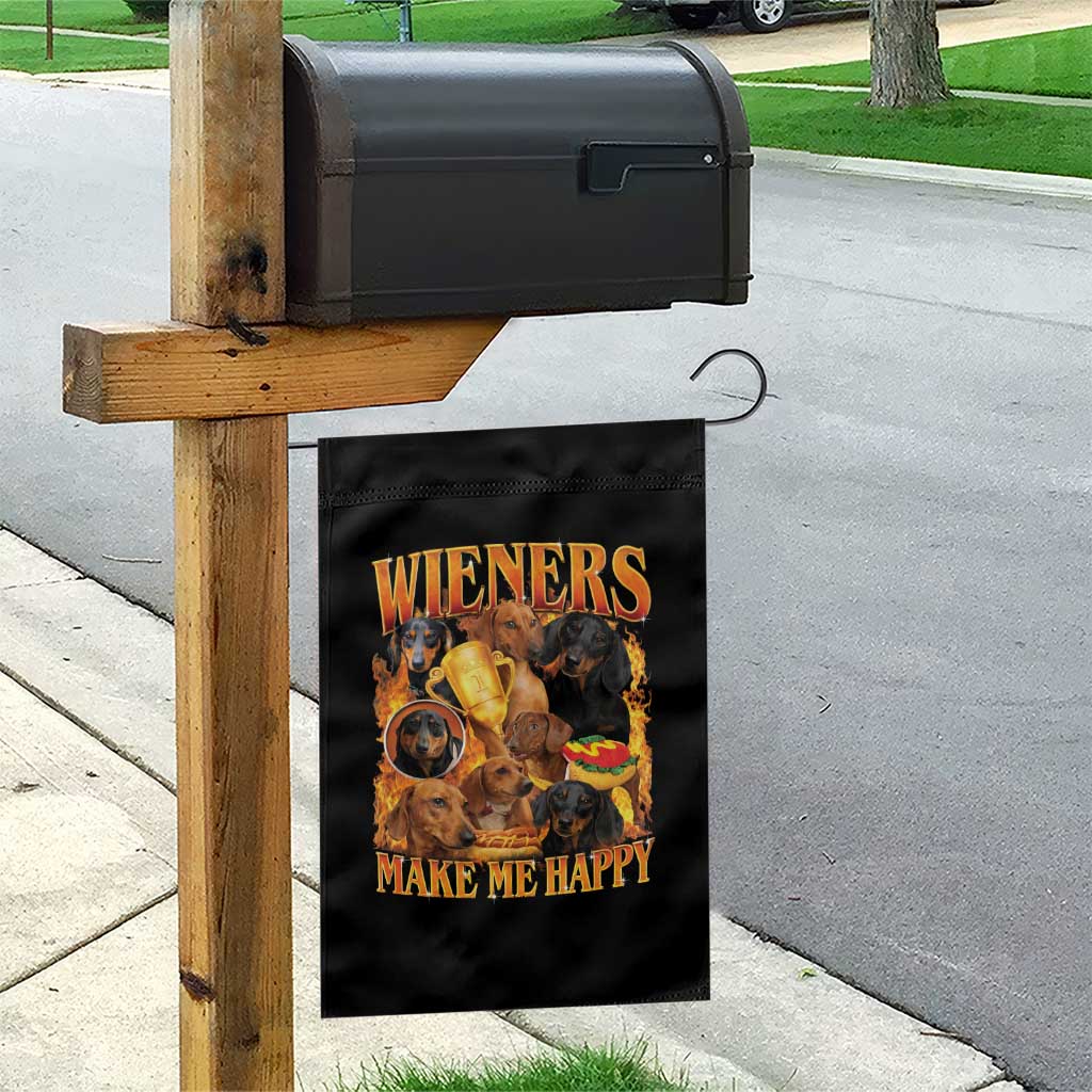 Funny Wiener Dog Garden Flag Vintage Bootleg Gift For Dachshund Lover TS10 Print Your Wear