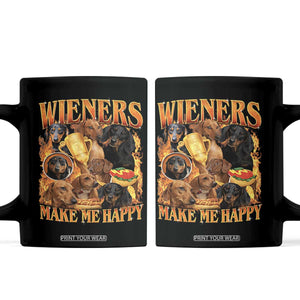 Funny Wiener Dog Coffee Mug Vintage Bootleg Gift For Dachshund Lover TS10 Black Print Your Wear