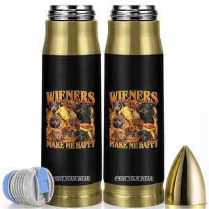 Funny Wiener Dog Bullet Tumbler Vintage Bootleg Gift For Dachshund Lover TS10 Black Print Your Wear