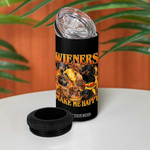 Funny Wiener Dog 4 in 1 Can Cooler Tumbler Vintage Bootleg Gift For Dachshund Lover TS10 Print Your Wear