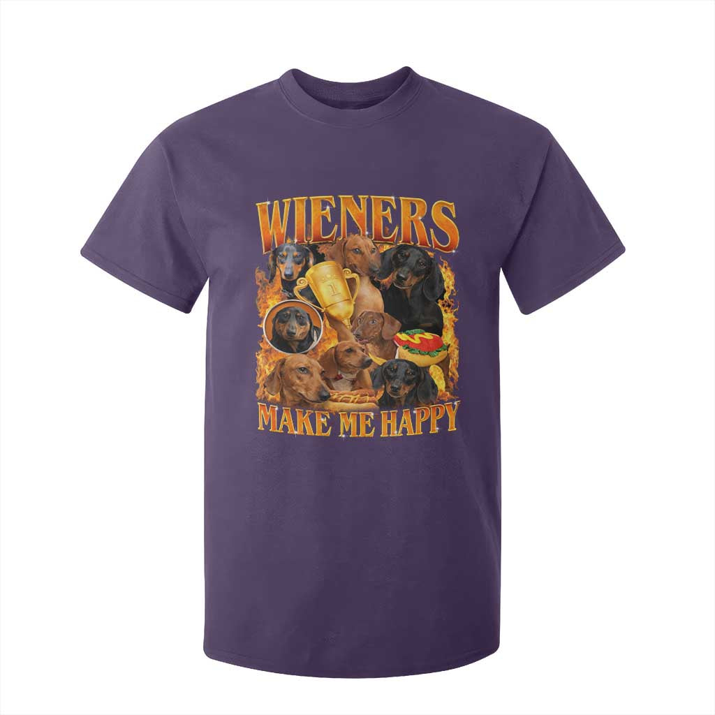 Funny Wiener Dog T Shirt For Kid Vintage Bootleg Gift For Dachshund Lover TS10 Purple Print Your Wear