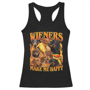 Funny Wiener Dog Racerback Tank Top Vintage Bootleg Gift For Dachshund Lover TS10 Black Print Your Wear