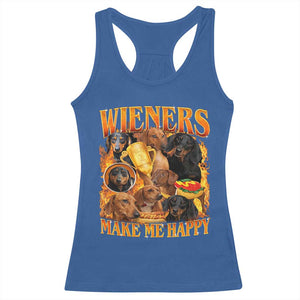 Funny Wiener Dog Racerback Tank Top Vintage Bootleg Gift For Dachshund Lover TS10 Royal Blue Print Your Wear