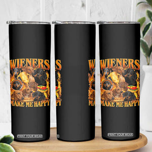 Funny Wiener Dog Skinny Tumbler Vintage Bootleg Gift For Dachshund Lover TS10 Print Your Wear