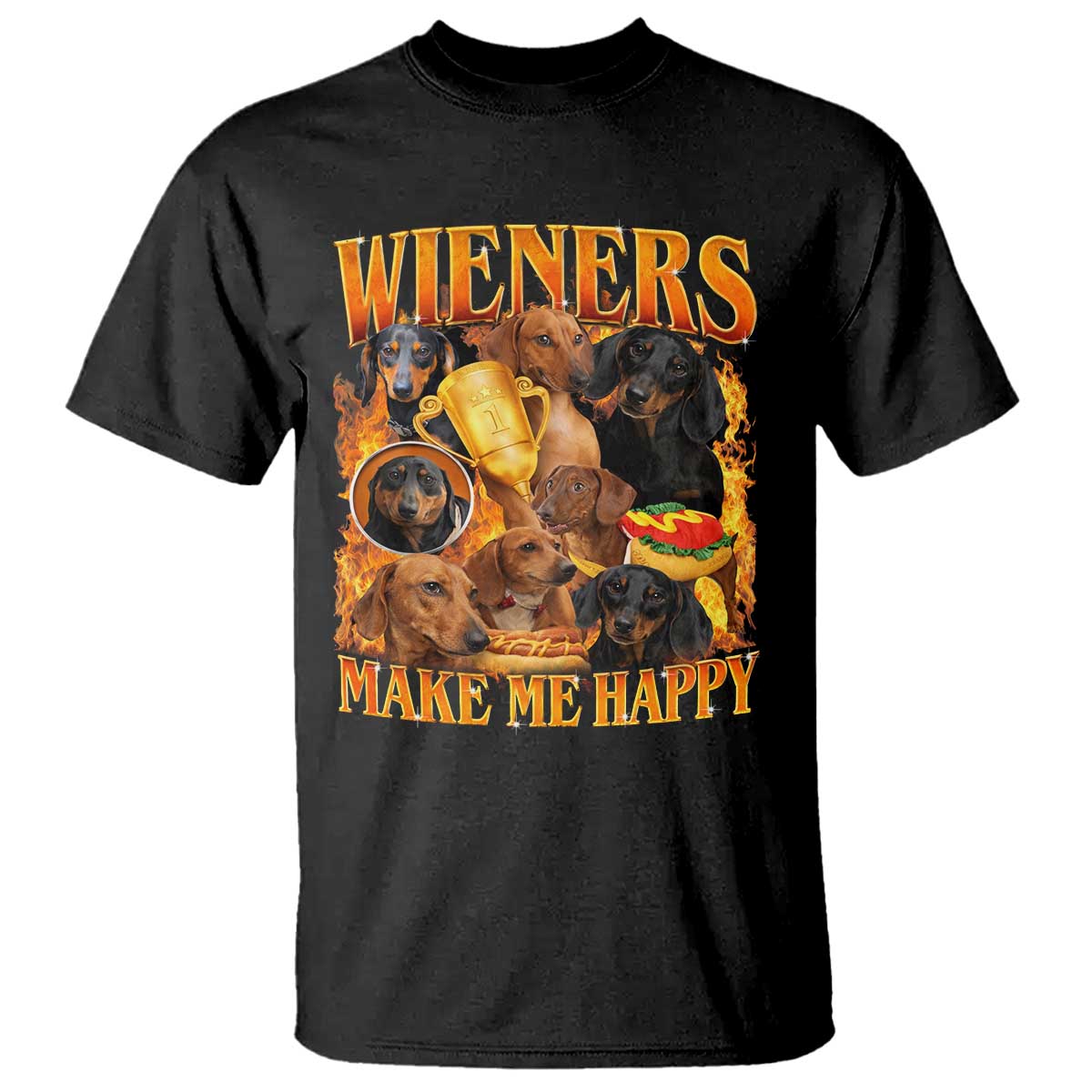Funny Wiener Dog T Shirt Vintage Bootleg Gift For Dachshund Lover TS10 Black Print Your Wear
