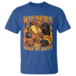 Funny Wiener Dog T Shirt Vintage Bootleg Gift For Dachshund Lover TS10 Royal Blue Print Your Wear