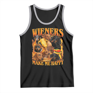 Funny Wiener Dog Tank Top Vintage Bootleg Gift For Dachshund Lover TS10 Black Athletic Heather Print Your Wear