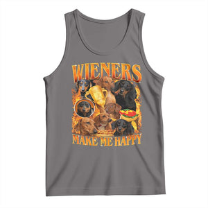 Funny Wiener Dog Tank Top Vintage Bootleg Gift For Dachshund Lover TS10 Deep Heather Print Your Wear