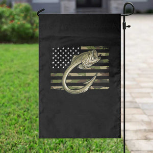 Camo Fish Hook Fishing Garden Flag Patriotic US Flag Fisherman Camouflage Bass Fishing TS10 Print Your Wear