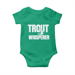 Trout Fishing Baby Onesie Funny Fishing Fisherman Trout Whisperer Gift TS10 Irish Green Print Your Wear
