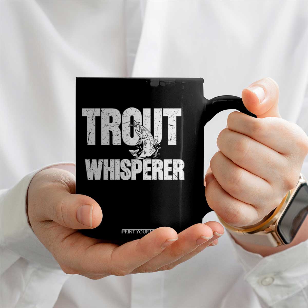 Trout Fishing Coffee Mug Funny Fishing Fisherman Trout Whisperer Gift TS10 Print Your Wear