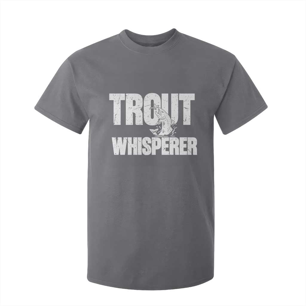Trout Fishing T Shirt For Kid Funny Fishing Fisherman Trout Whisperer Gift TS10 Charcoal Print Your Wear