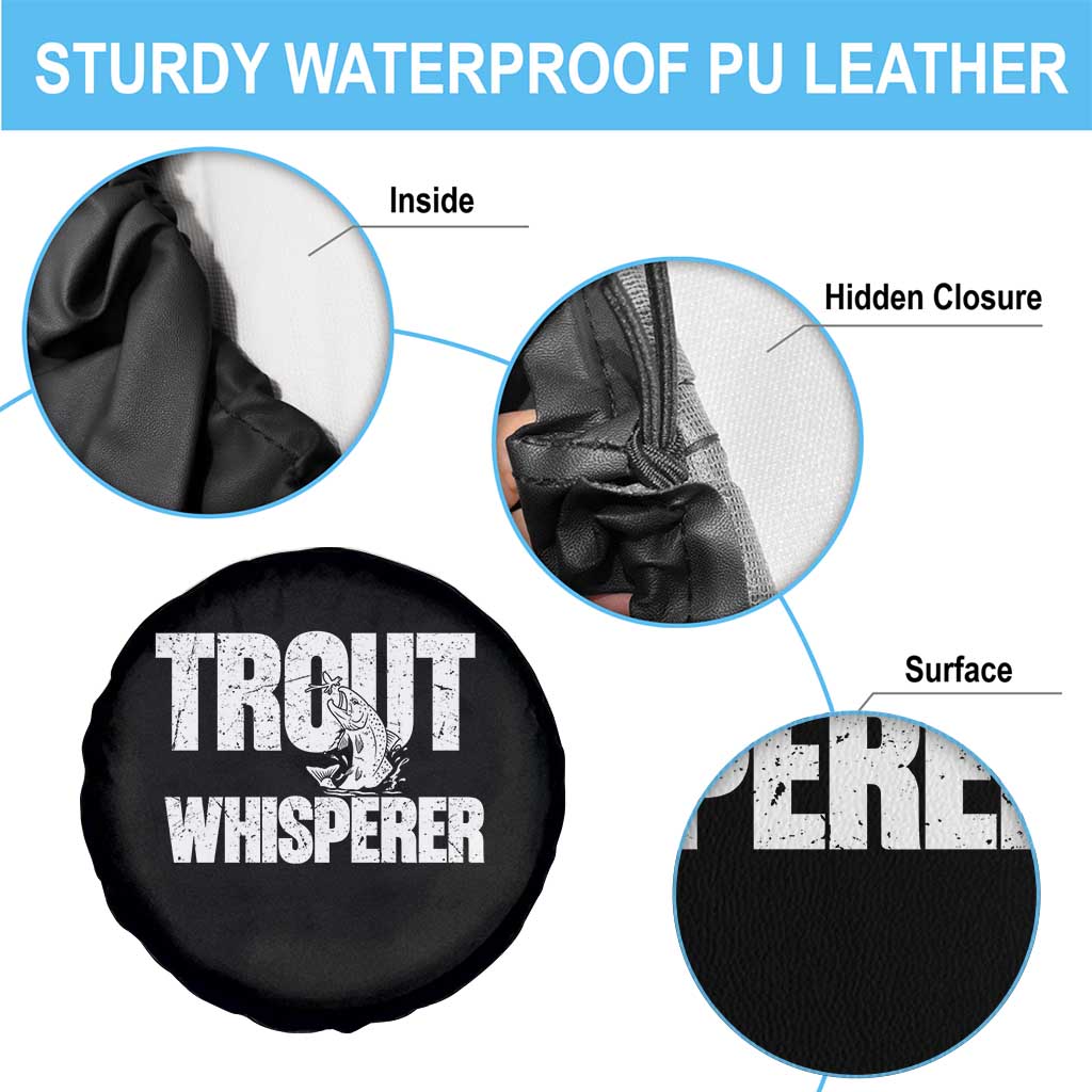 Trout Fishing Spare Tire Cover Funny Fishing Fisherman Trout Whisperer Gift TS10 Print Your Wear